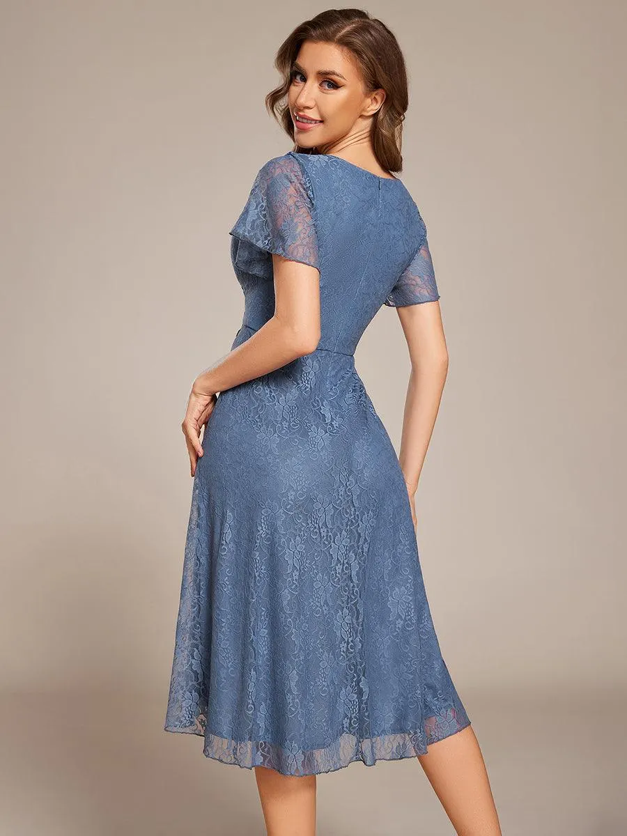 ever PALOMA|Ruffled Sleeves Lace A-Line Formal Evening Dress sold by Ever Pretty product image thumbnail 5
