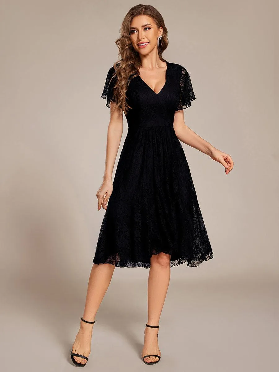 ever PALOMA|Ruffled Sleeves Lace A-Line Formal Evening Dress sold by Ever Pretty product image thumbnail 2