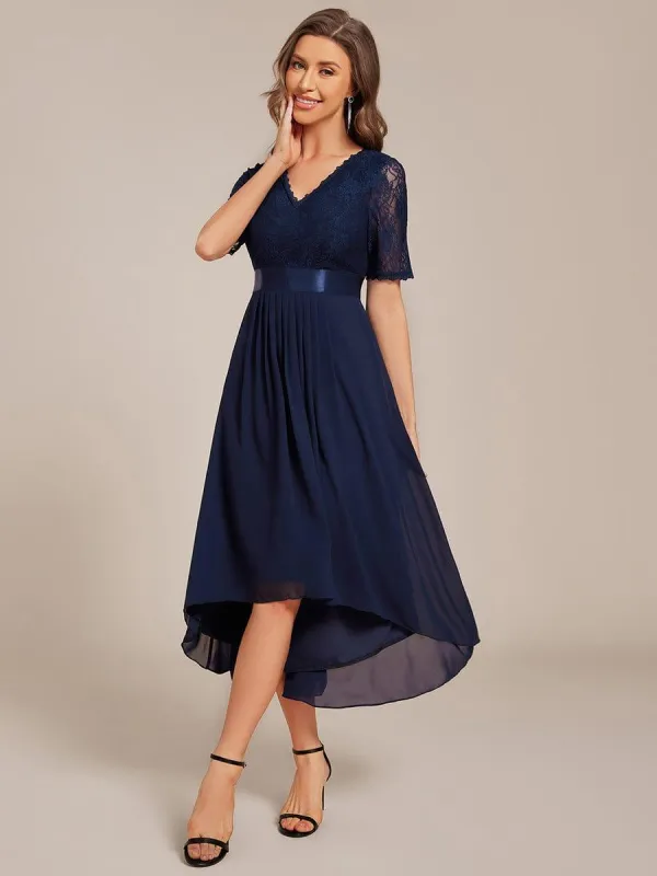 ever JOLEN|Half Sleeve A-line Lace Formal Evening Dress sold by Ever Pretty