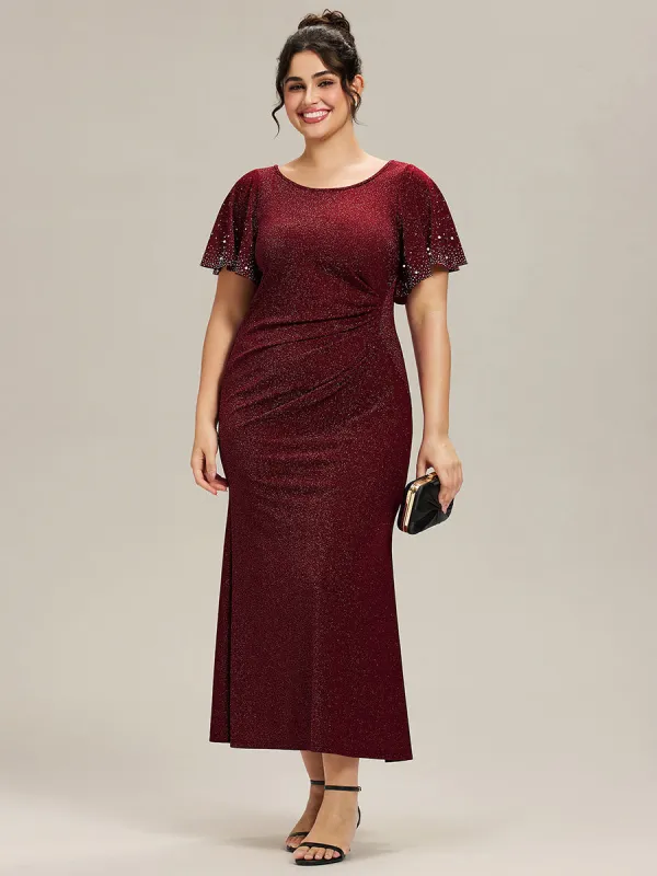 ever FATE| Plus Size Sequin Flutter Sleeve Formal Dress sold by Ever Pretty