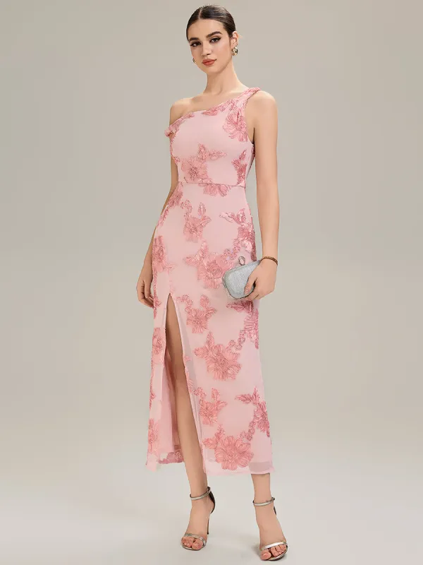 Embroidered Mesh Sleeveless Evening Dress sold by Ever Pretty