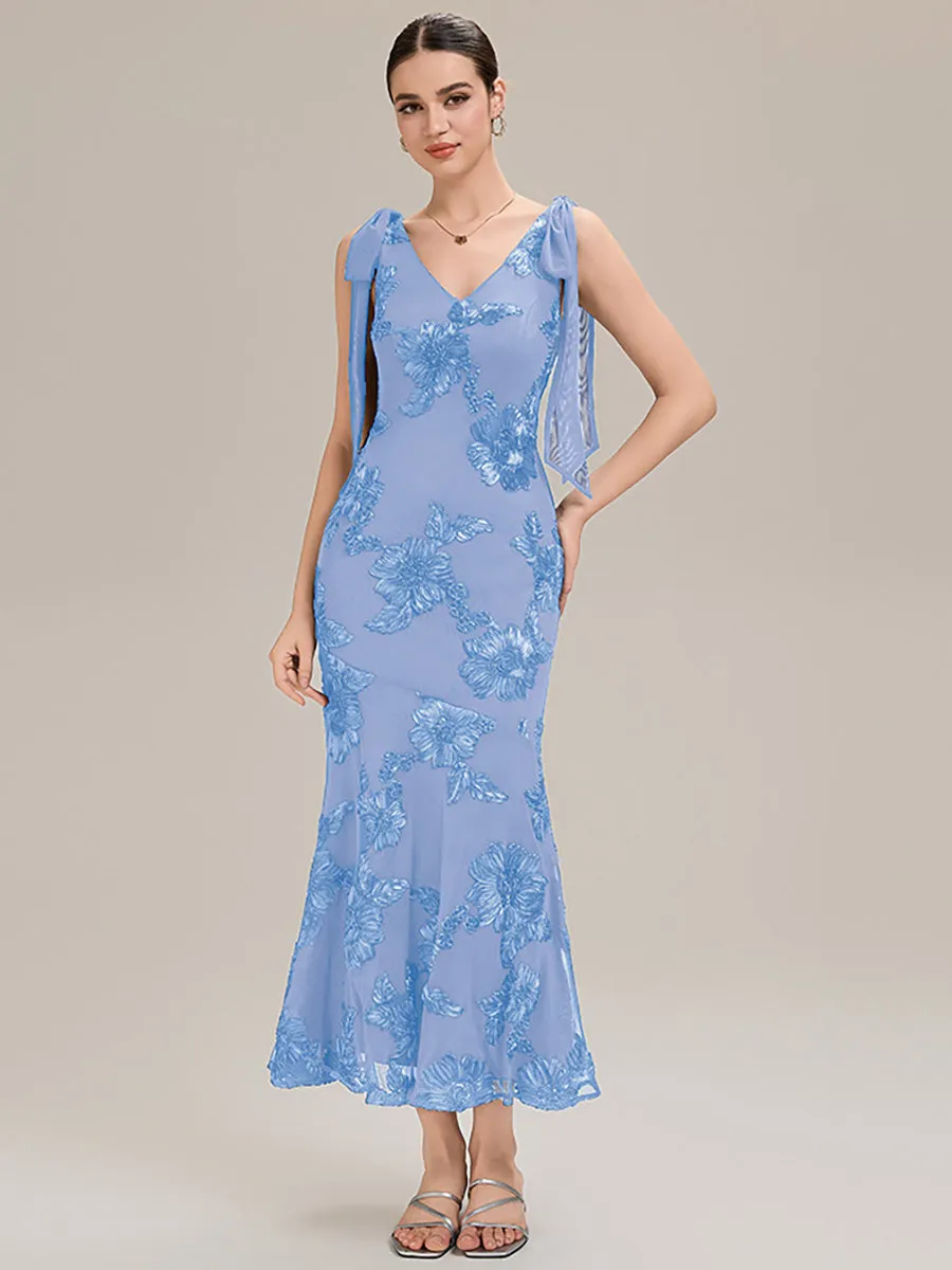 Flowing Ribbons Mesh Sleeveless Evening Dress sold by Ever Pretty product image thumbnail 3