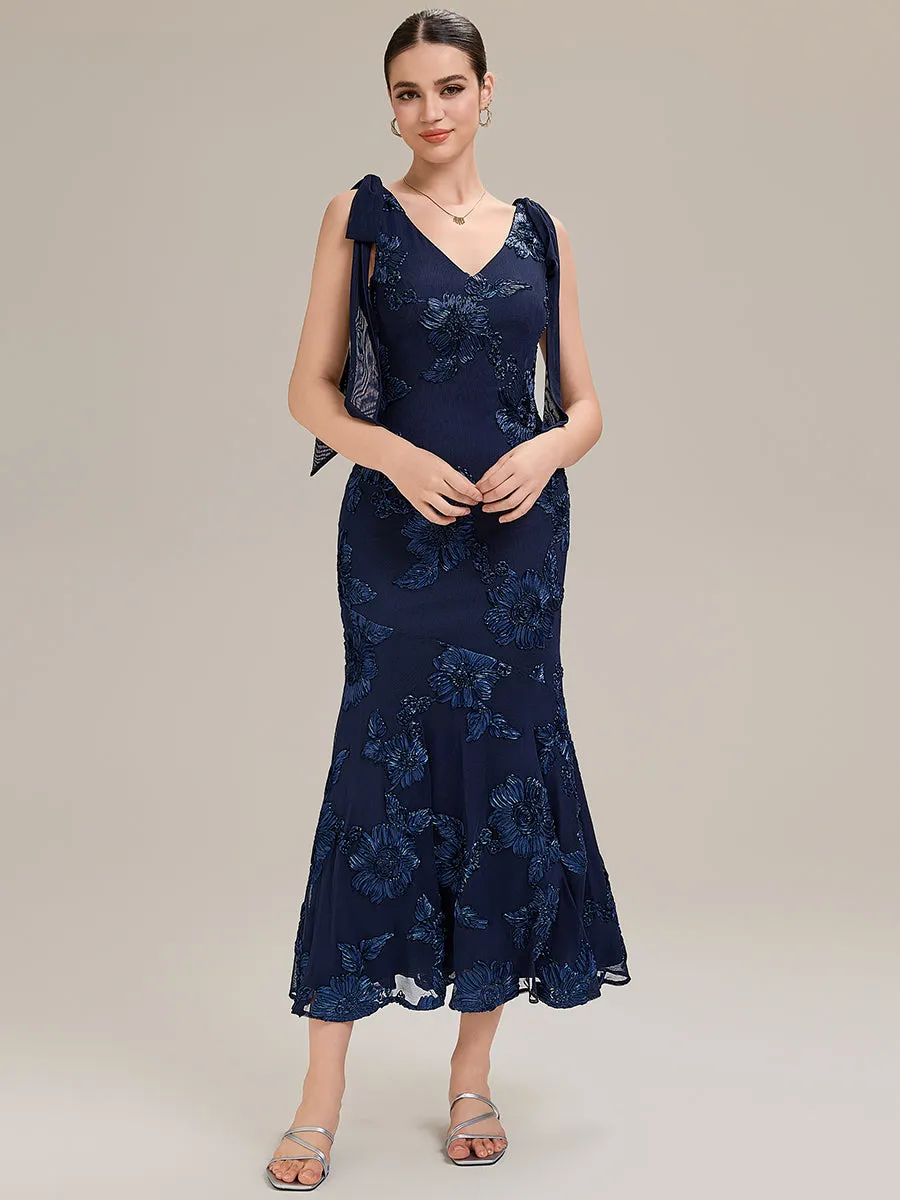 Flowing Ribbons Mesh Sleeveless Evening Dress sold by Ever Pretty