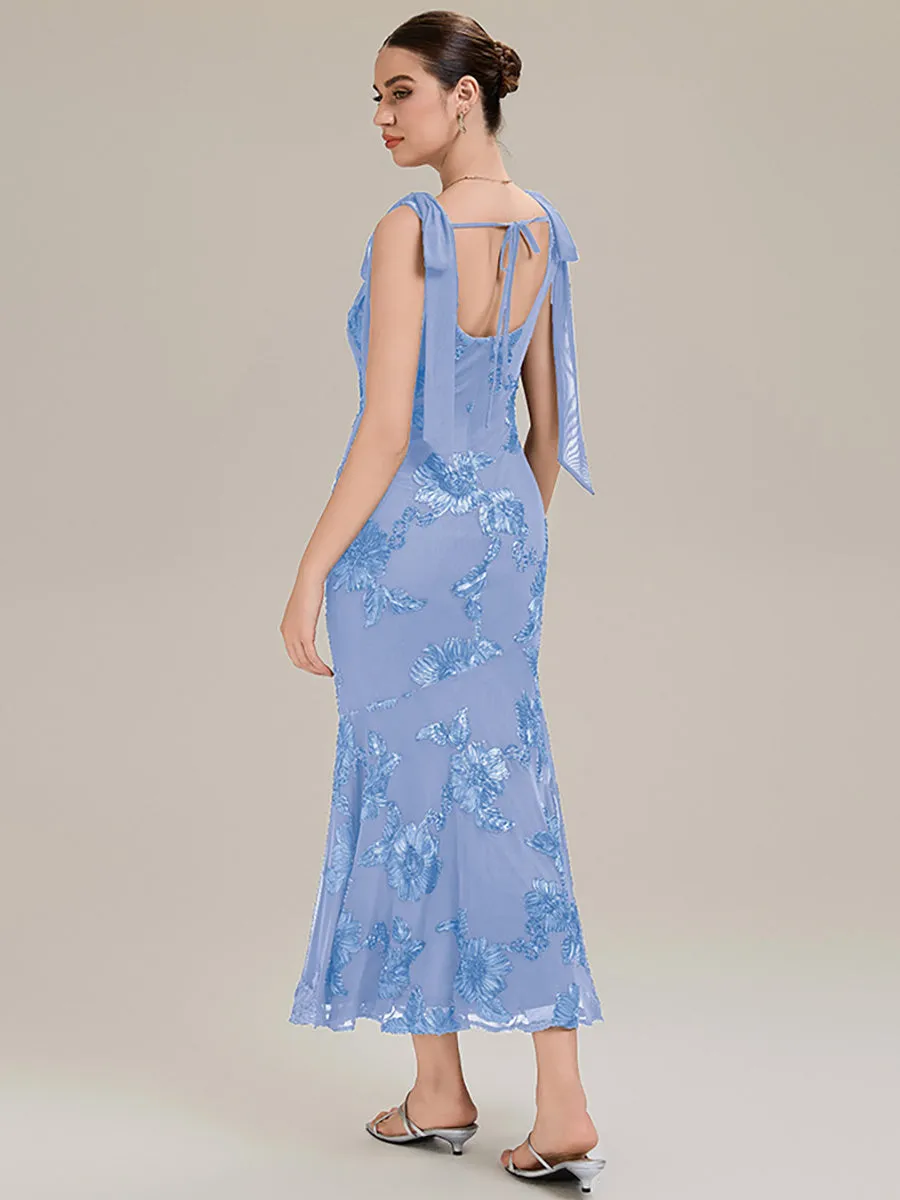 Flowing Ribbons Mesh Sleeveless Evening Dress sold by Ever Pretty product image thumbnail 4