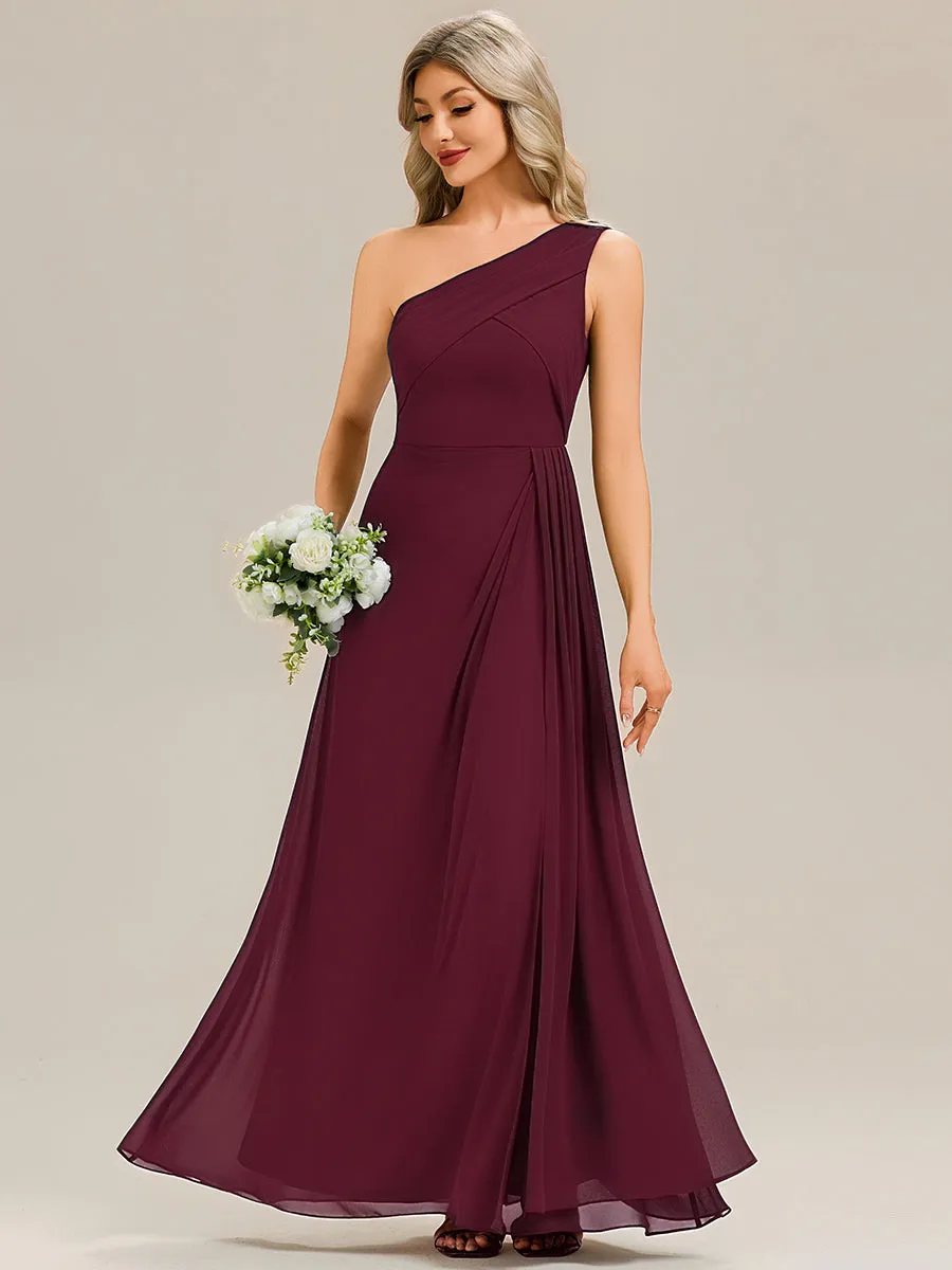 ever NOEMIE|Flowing Ribbons Chiffon Sleeveless Bridesmaid Dress sold by Ever Pretty