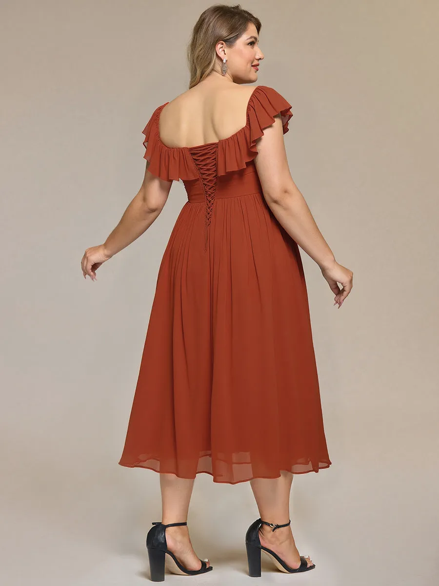 ever ARLEN |Tie-Front Chiffon Ruffle Sleeve Evening Dress sold by Ever Pretty product image thumbnail 2