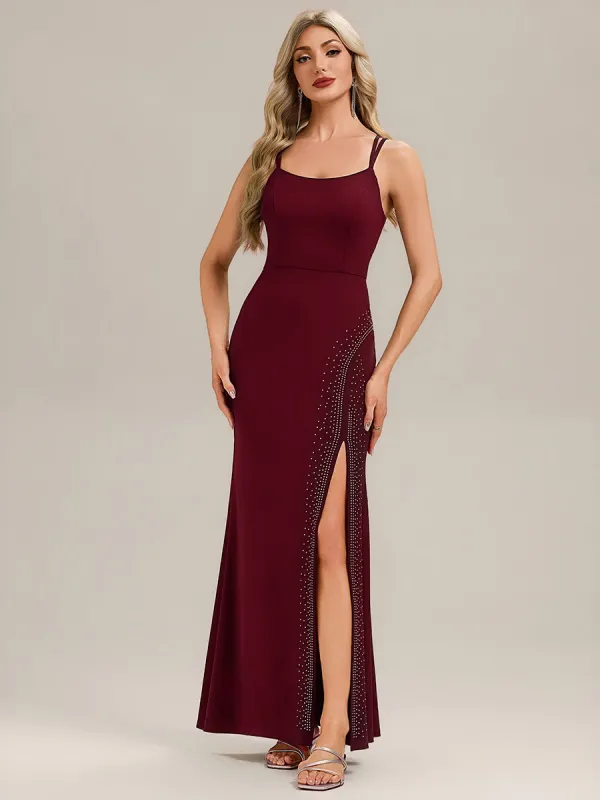 ever ELOISE|Thigh-High Slit Knit Sleeveless Evening Dress sold by Ever Pretty