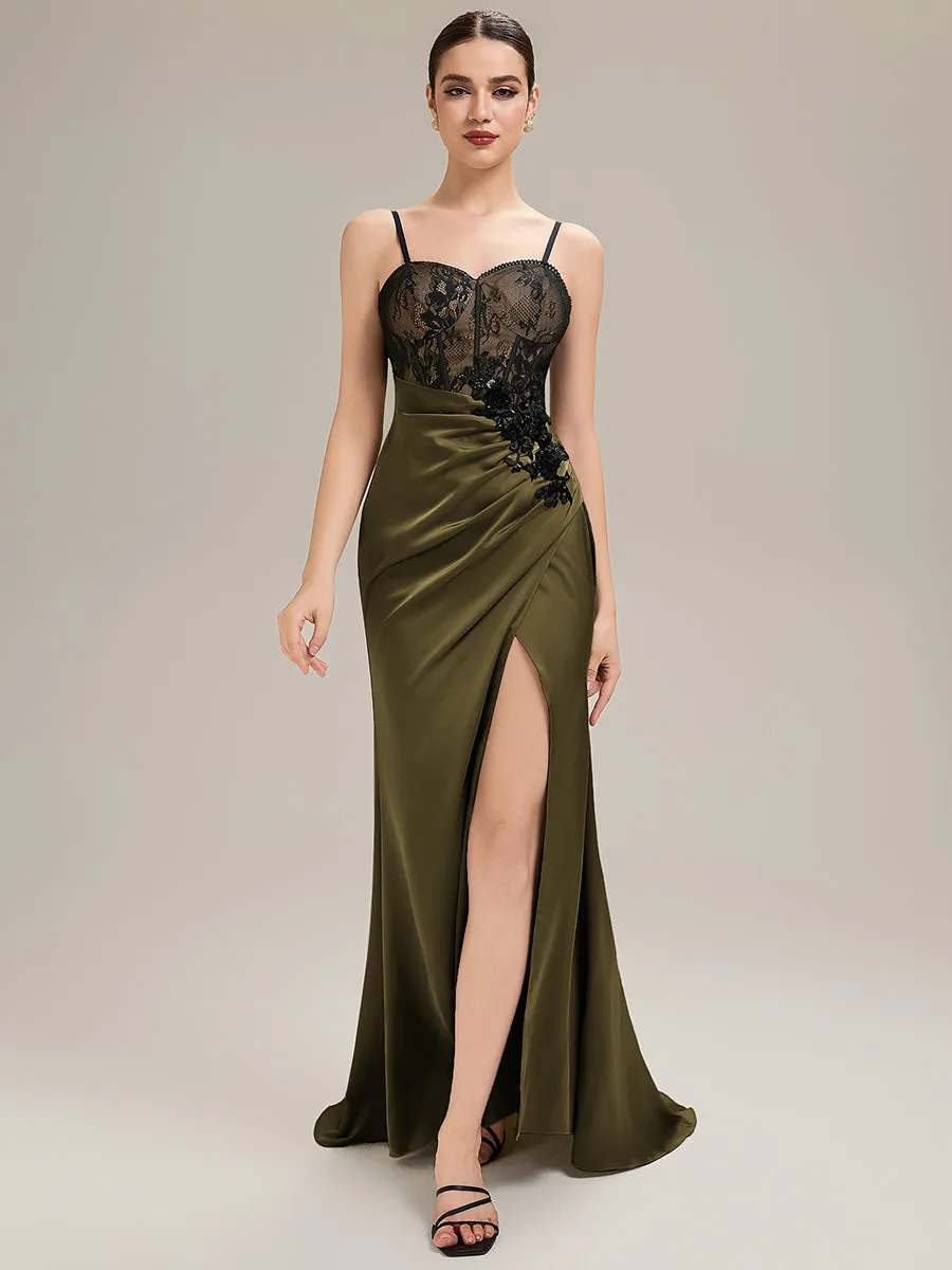 ever CORINNE|Applique Satin Sleeveless Dress with Lace Corset sold by Ever Pretty product image thumbnail 3