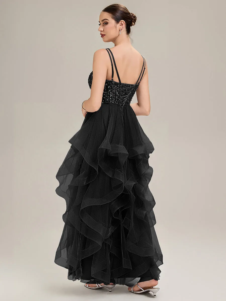 ever LINA|Tie-Front Mesh Sleeveless Evening Dress sold by Ever Pretty product image thumbnail 2
