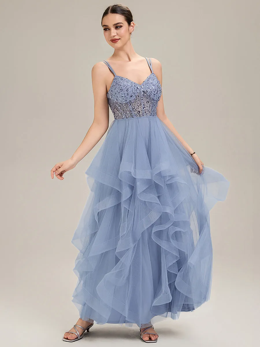 ever LINA|Tie-Front Mesh Sleeveless Evening Dress sold by Ever Pretty product image thumbnail 3