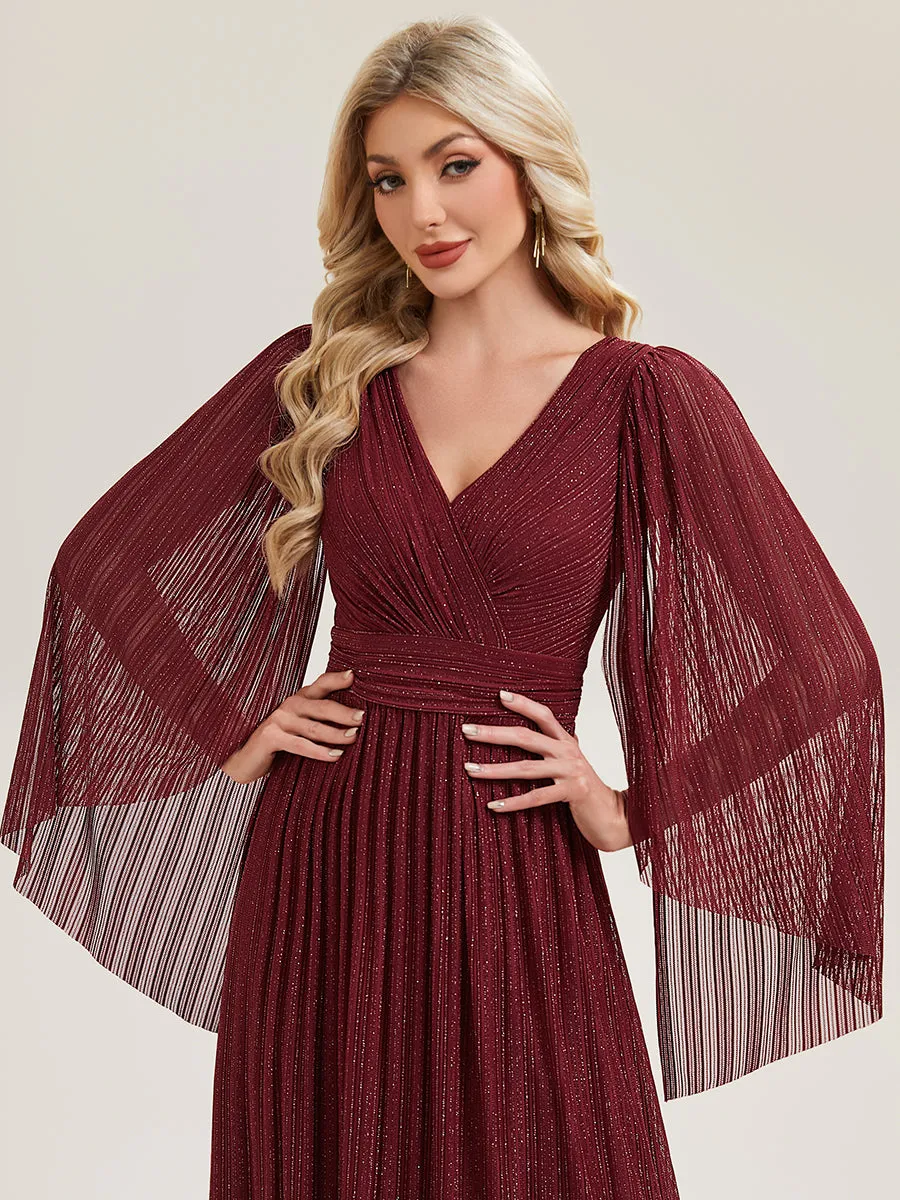 ever ISLA|Deep V-Neck Mesh Batwing Sleeve Evening Dress sold by Ever Pretty product image thumbnail 3