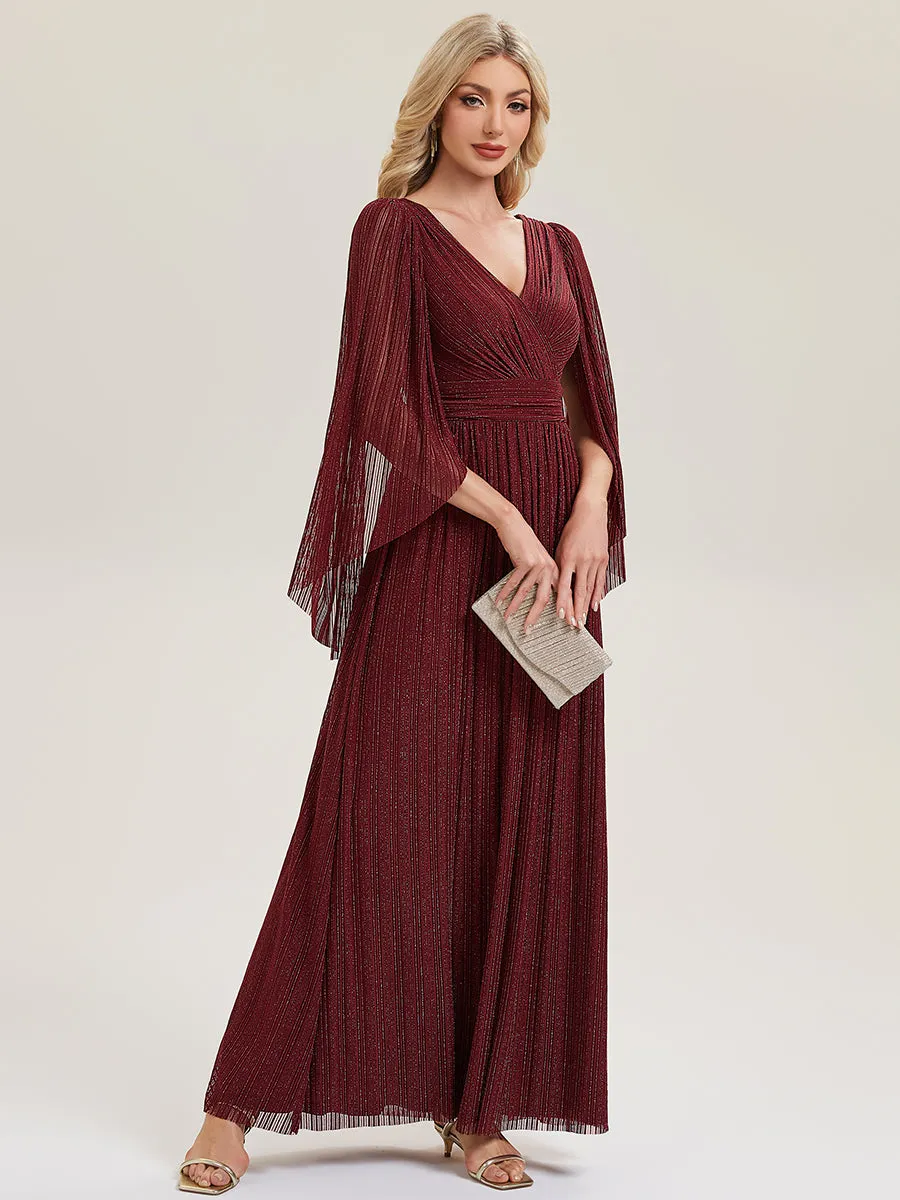 ever ISLA|Deep V-Neck Mesh Batwing Sleeve Evening Dress sold by Ever Pretty product image thumbnail 4