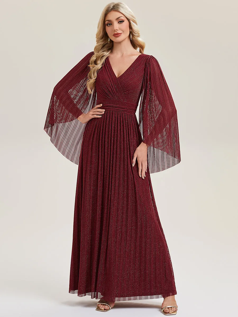 ever ISLA|Deep V-Neck Mesh Batwing Sleeve Evening Dress sold by Ever Pretty