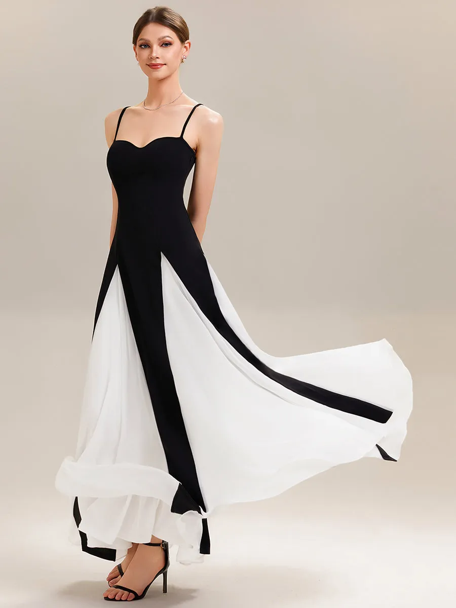ever IVOIRE|Stretch Bodice Spaghetti Strap Maxi Dress for Black Tie Formal Dress sold by Ever Pretty product image thumbnail 5