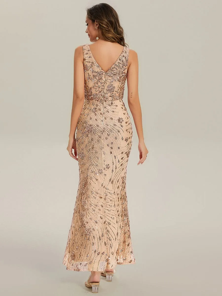 ever JUNIPER|Bodycon Sequin Slit Wedding Guest Dress sold by Ever Pretty product image thumbnail 4