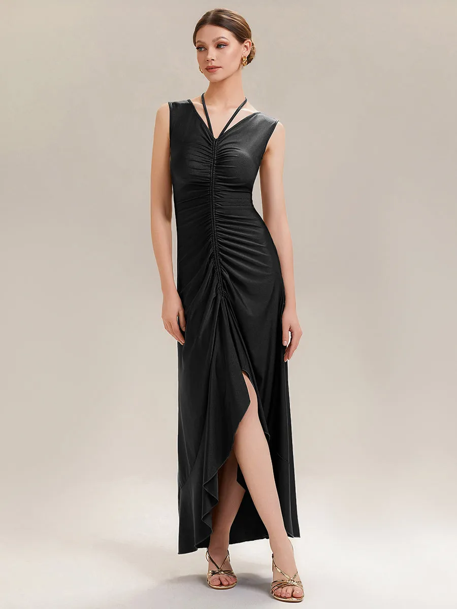 Ruched Asymmetric Hemline High Stretch Evening Dress sold by Ever Pretty product image thumbnail 5