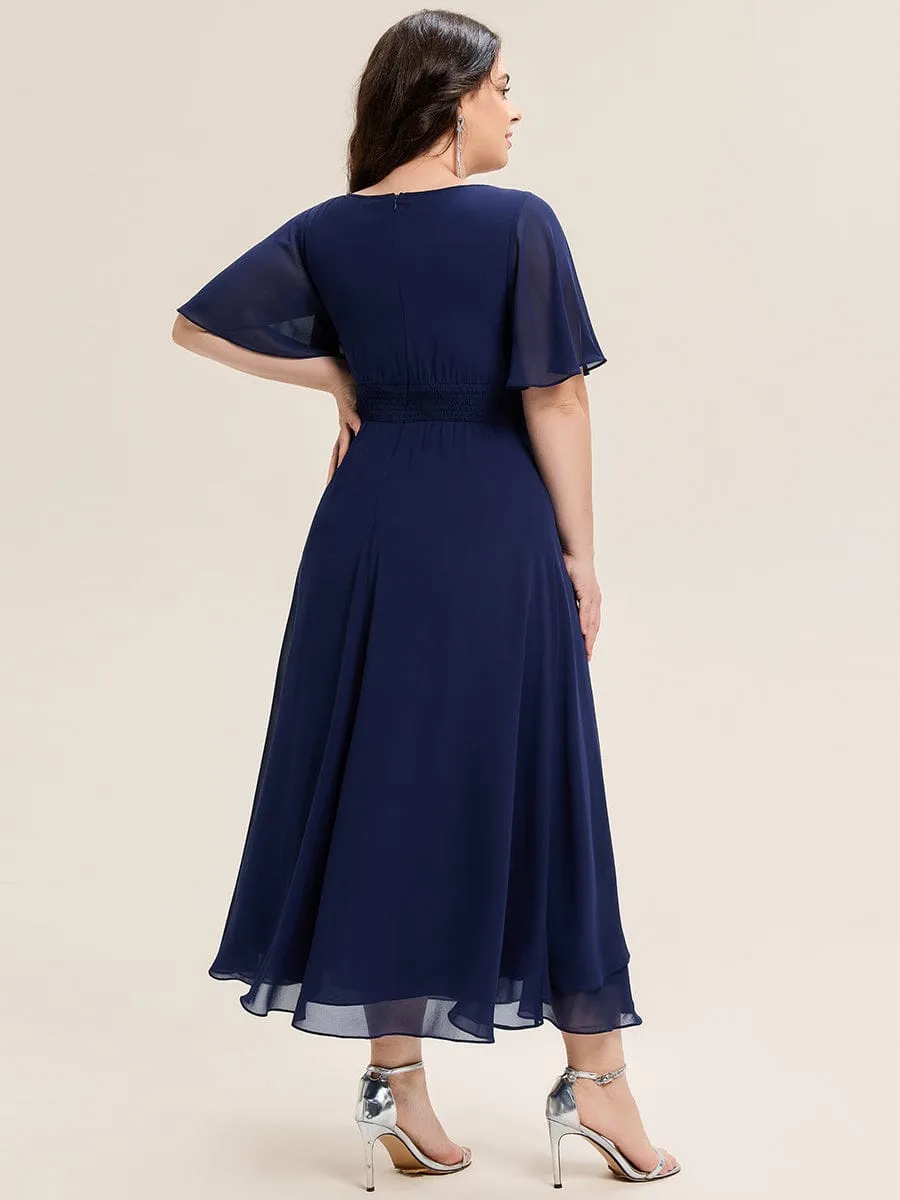 pretty LILOU| Plus Size Chiffon Ruffle Sleeve Formal Dress sold by Ever Pretty product image thumbnail 2