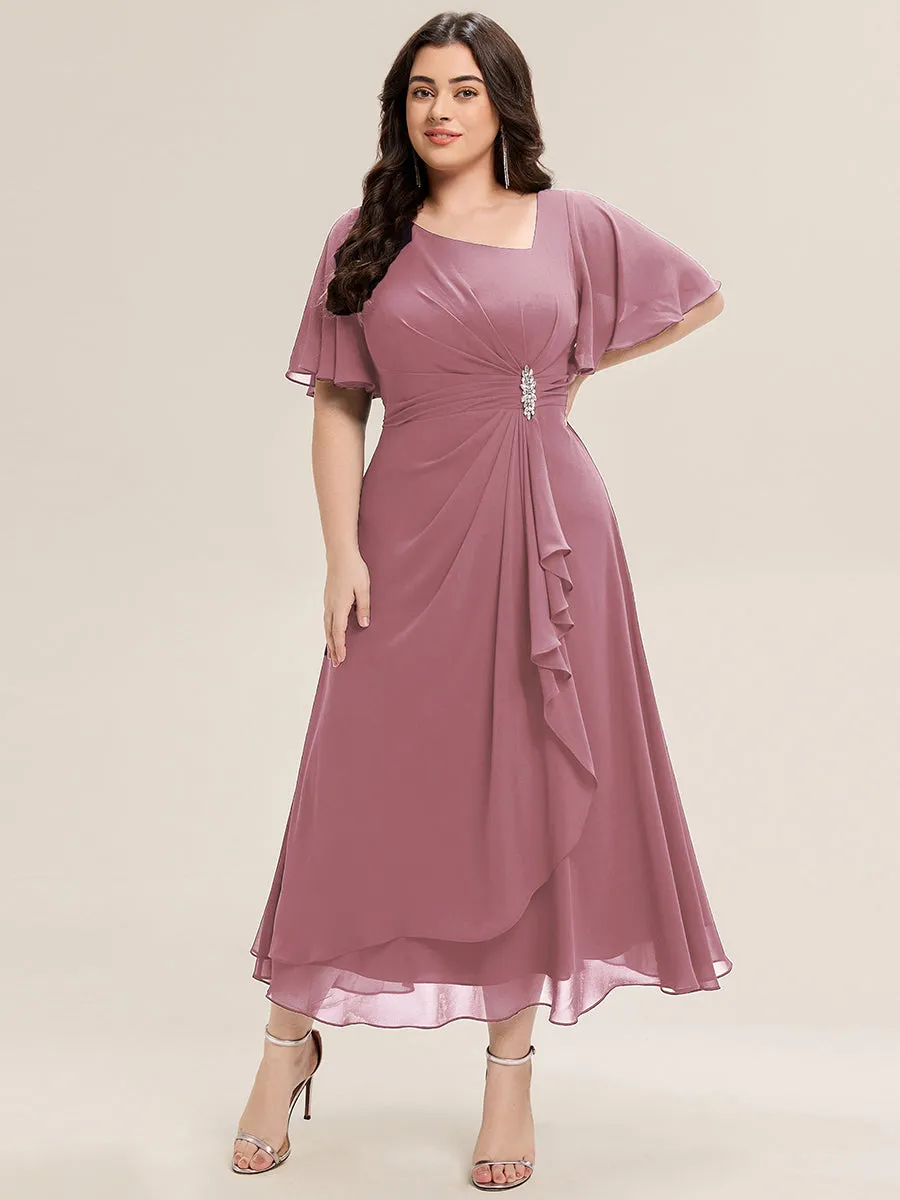 pretty LILOU| Plus Size Chiffon Ruffle Sleeve Formal Dress sold by Ever Pretty product image thumbnail 3