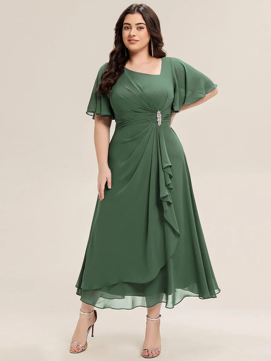 pretty LILOU| Plus Size Chiffon Ruffle Sleeve Formal Dress sold by Ever Pretty product image thumbnail 5