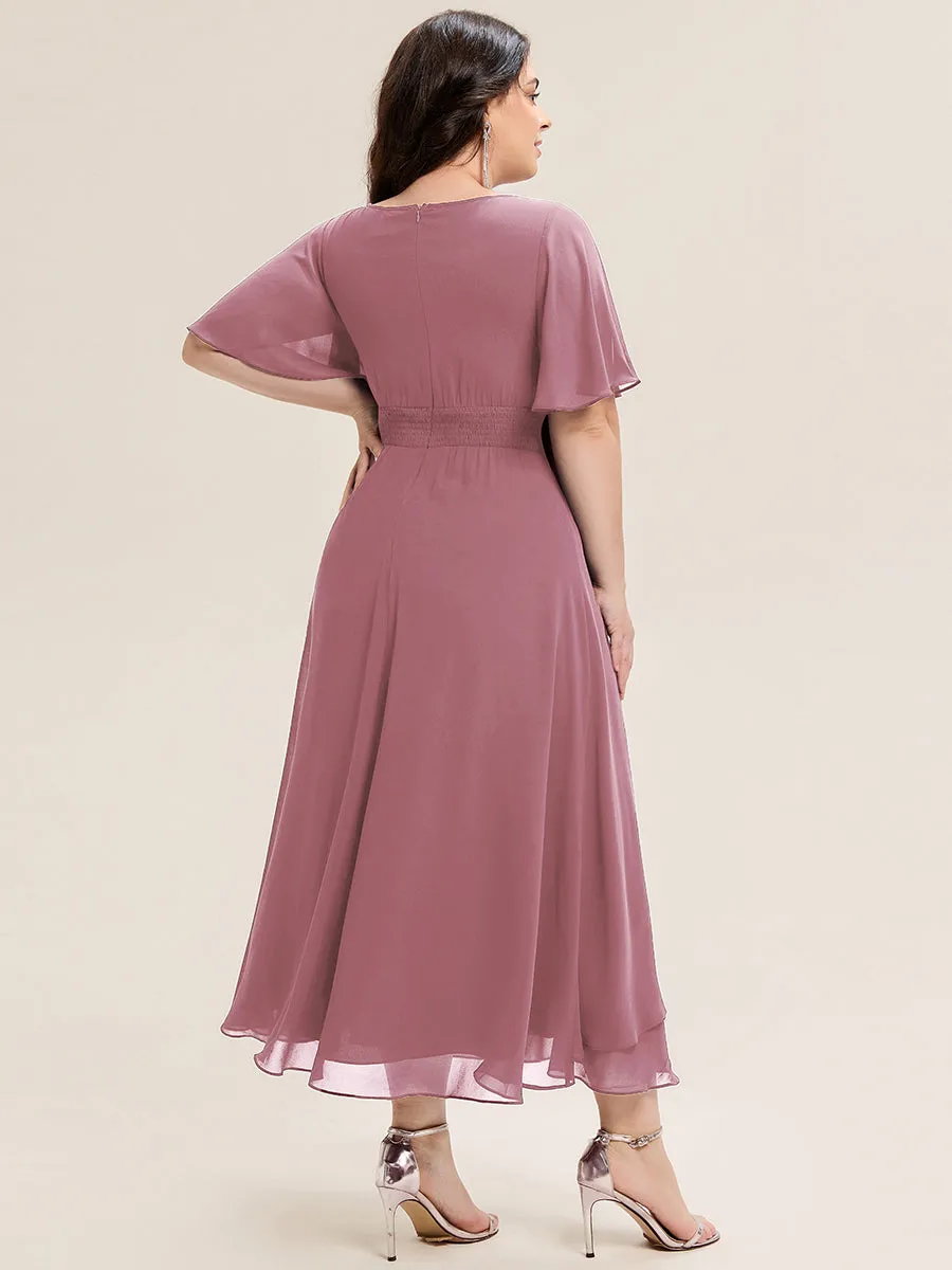 pretty LILOU| Plus Size Chiffon Ruffle Sleeve Formal Dress sold by Ever Pretty product image thumbnail 4