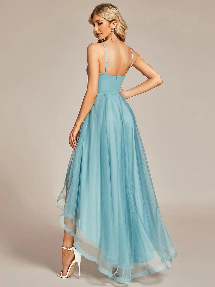 Stylish Floral Embroidered Waist High-Low Prom Dress sold by Ever Pretty product image thumbnail 4