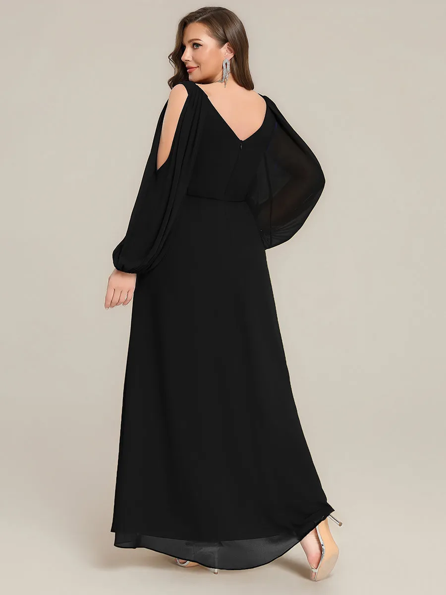 Plus Size Cut-Out Detail Chiffon Evening Dress sold by Ever Pretty product image thumbnail 4