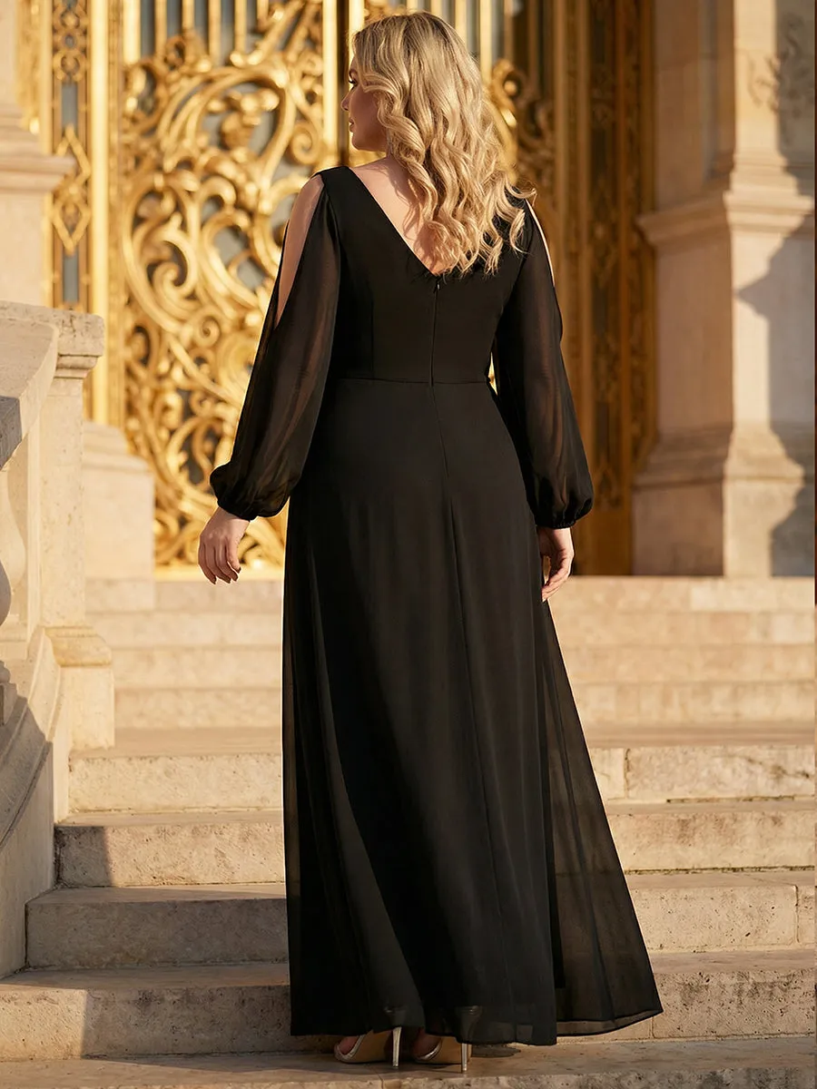 Plus Size Cut-Out Detail Chiffon Evening Dress sold by Ever Pretty product image thumbnail 2