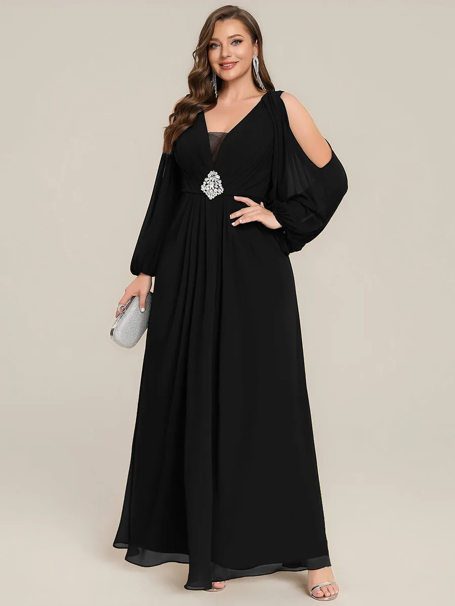 Plus Size Cut-Out Detail Chiffon Evening Dress sold by Ever Pretty product image thumbnail 3