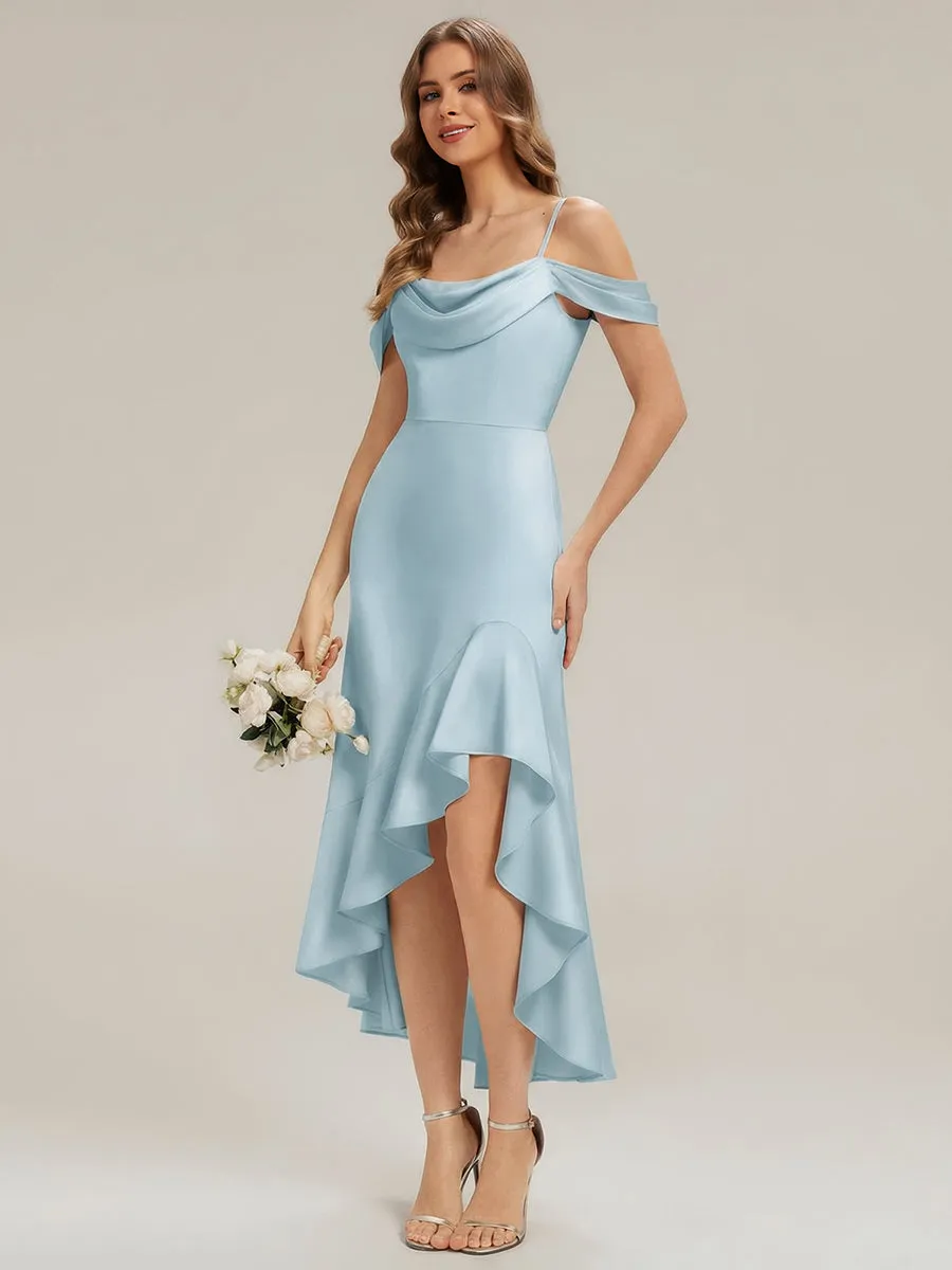 ever BREE|Satin Spaghetti strap Sleeve Mermaid Bridesmaid Dress sold by Ever Pretty