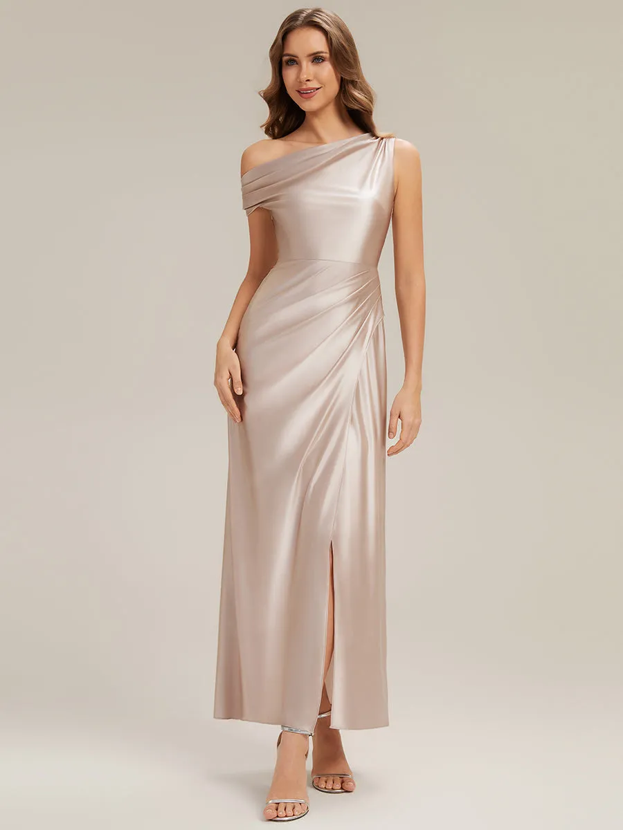 ever OPAL|Satin Drop Shoulder Sleeve Bridesmaid Dress sold by Ever Pretty