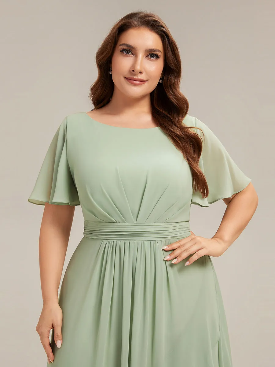 Plus Size Ruched Chiffon Bridesmaid Dress sold by Ever Pretty product image thumbnail 5