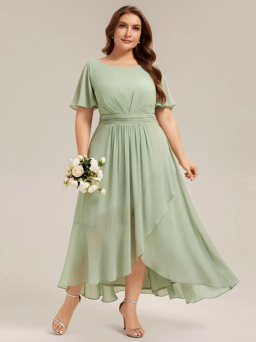 Plus Size Ruched Chiffon Bridesmaid Dress sold by Ever Pretty product image thumbnail 3