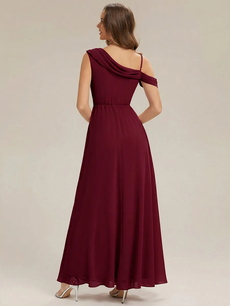 Side Slit Chiffon Sleeveless Bridesmaid Dress sold by Ever Pretty product image thumbnail 2