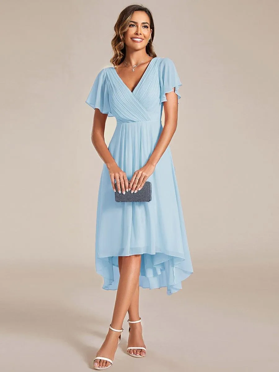 ever FAYE|Plus Size Pleated Midi Ruffles Sleeve Chiffon Bridesmaid Dress sold by Ever Pretty product image thumbnail 5