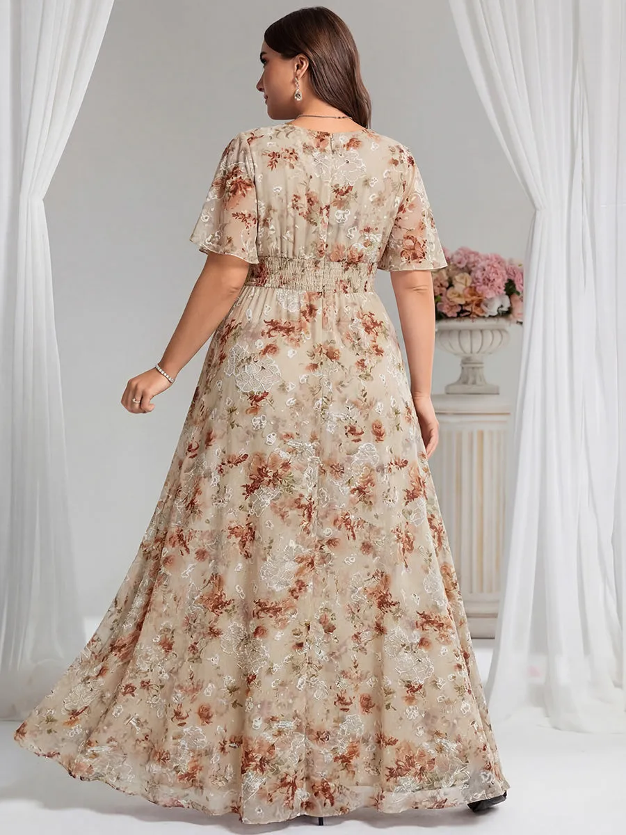 pretty KIMORA|Plus Size Printed Chiffon Pleated Maxi Wedding Guest Dress sold by Ever Pretty product image thumbnail 2