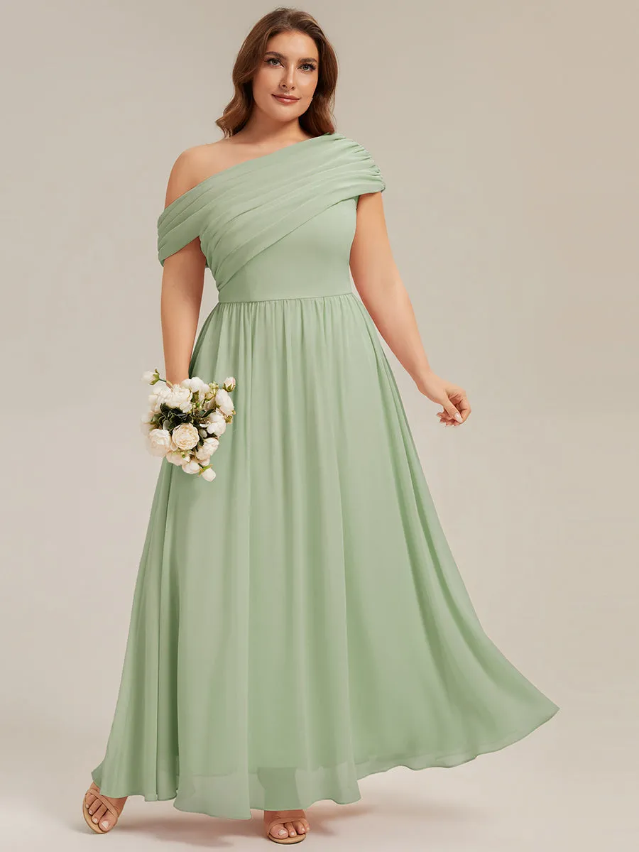 Plus Size Gathered Chiffon Bridesmaid Dress sold by Ever Pretty product image thumbnail 5