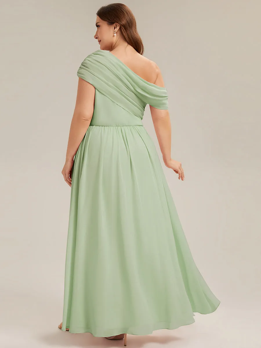 Plus Size Gathered Chiffon Bridesmaid Dress sold by Ever Pretty product image thumbnail 2