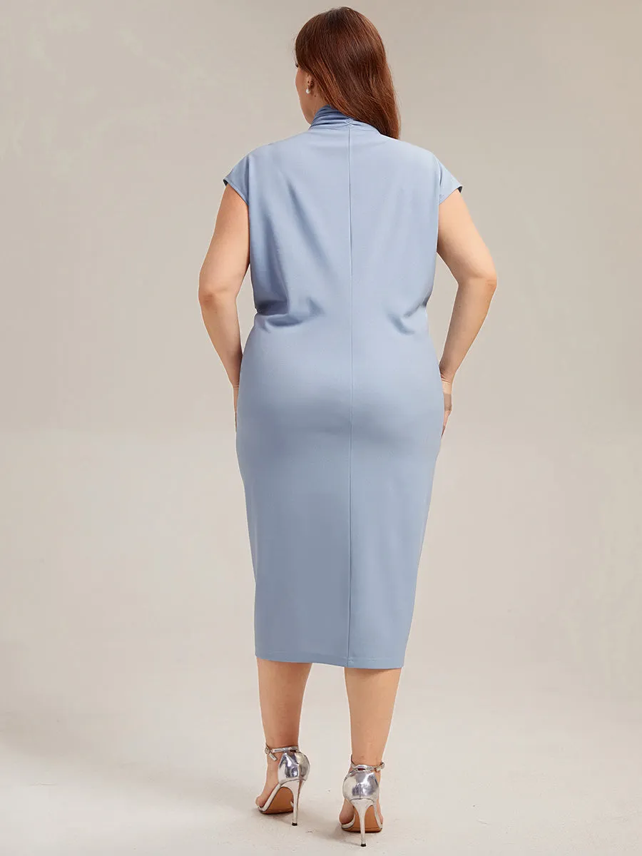 Plus Size Deep V-Neck Knit Wedding Guest Dress sold by Ever Pretty product image thumbnail 2