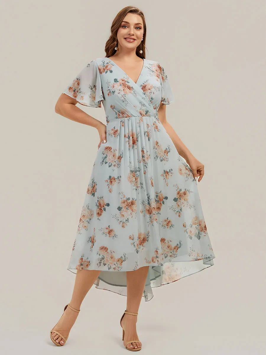 Plus Size Printed Chiffon Wedding Guest Dress sold by Ever Pretty product image thumbnail 5