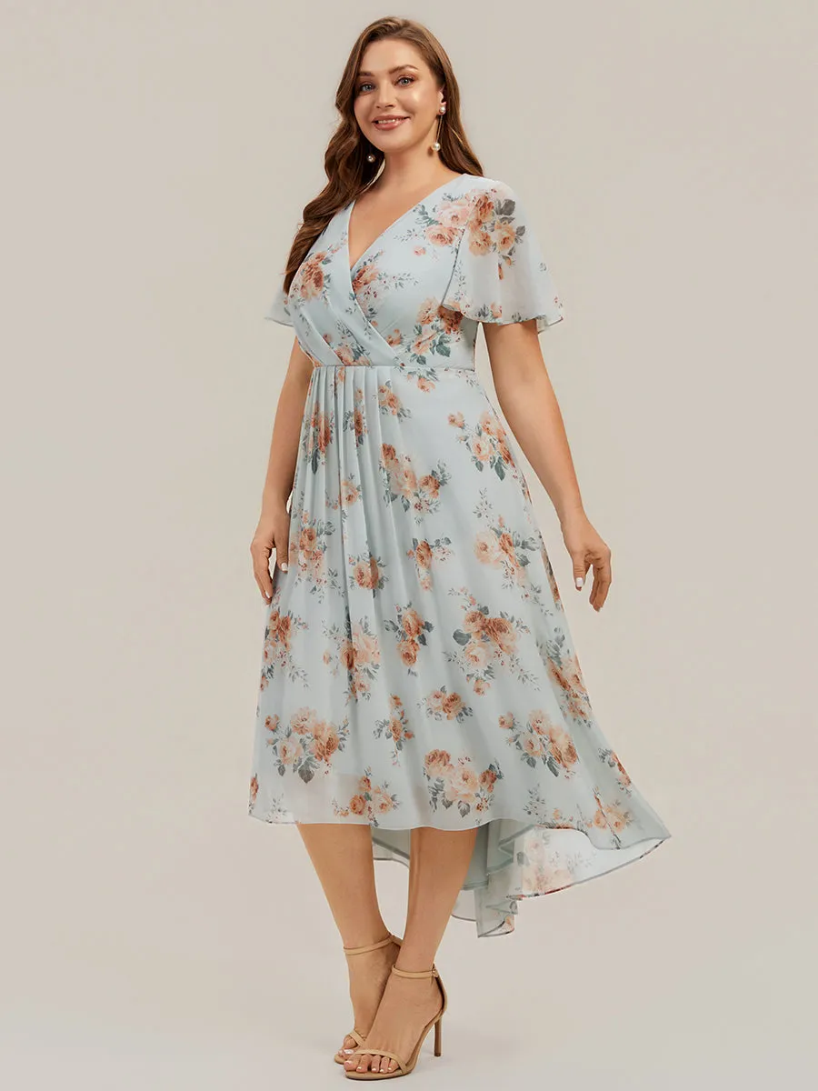 Plus Size Printed Chiffon Wedding Guest Dress sold by Ever Pretty product image thumbnail 4
