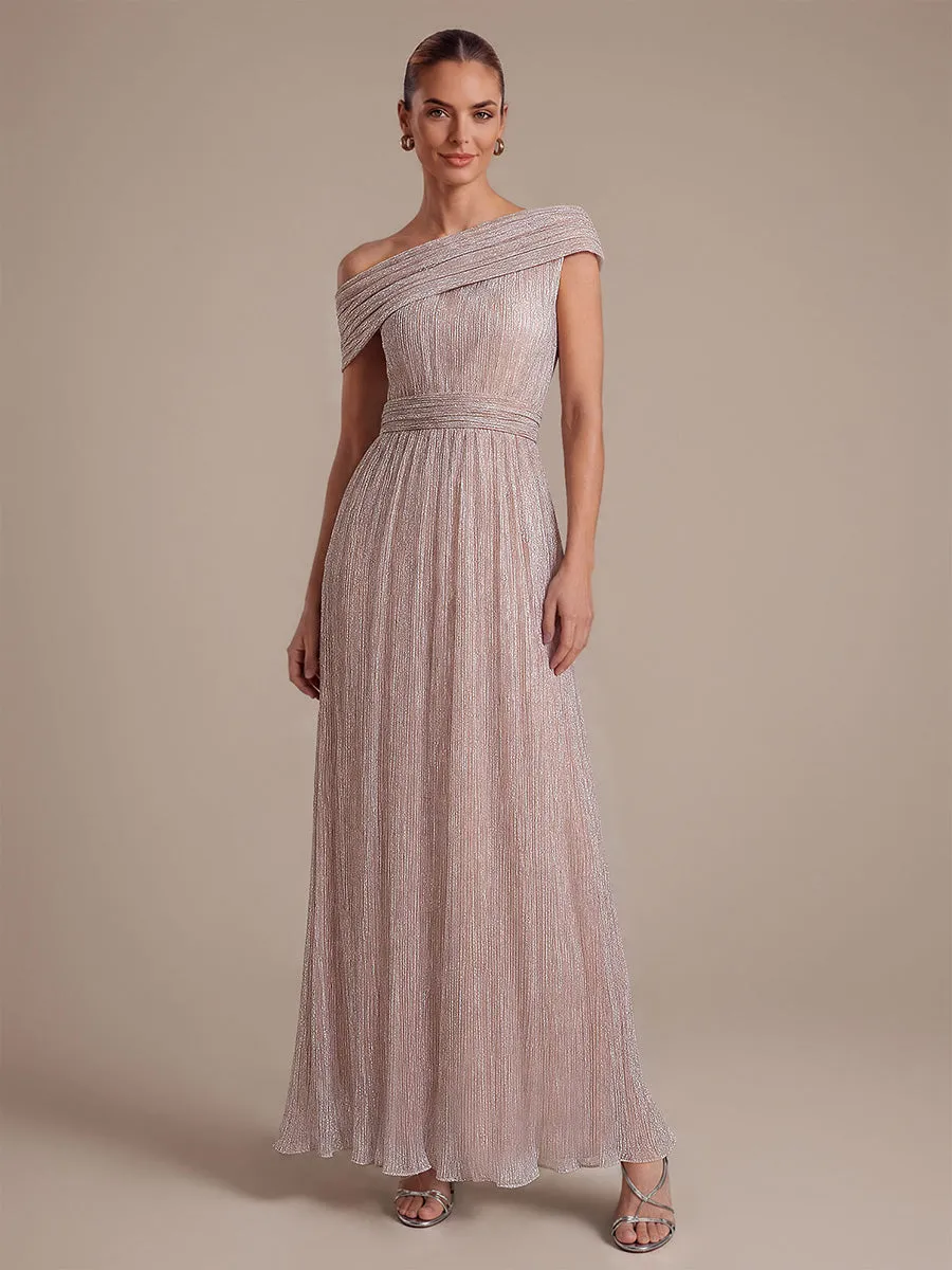 Pleating Lurex Tulle Shimmer Sleeveless Evening Dress sold by Ever Pretty
