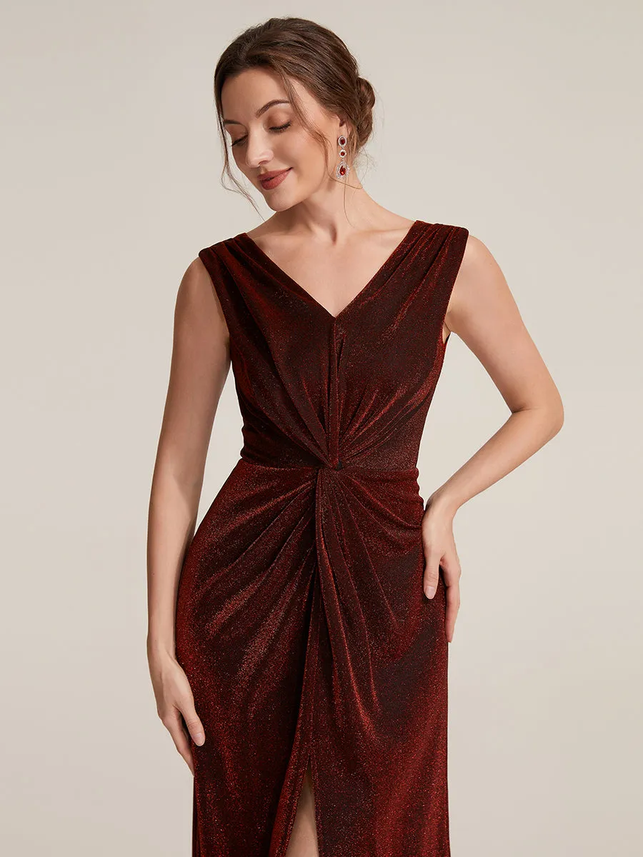 Slit Lurex Mesh Sleeveless Evening Dress sold by Ever Pretty product image thumbnail 3