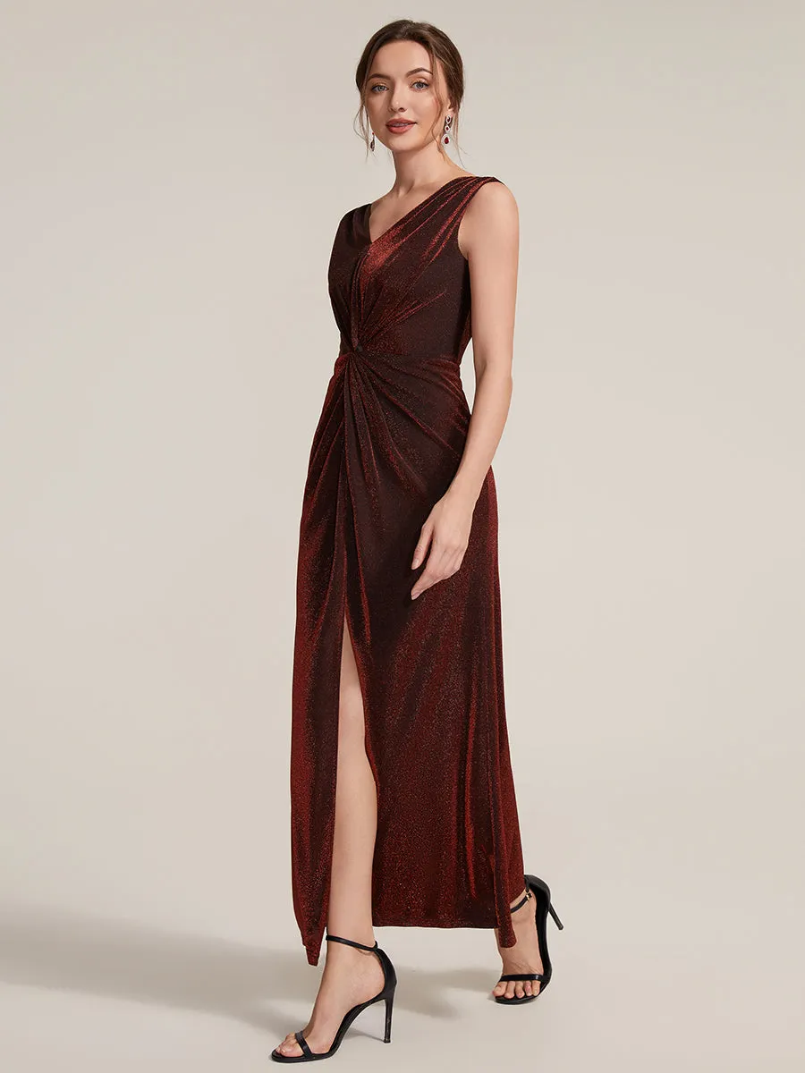 Slit Lurex Mesh Sleeveless Evening Dress sold by Ever Pretty product image thumbnail 4