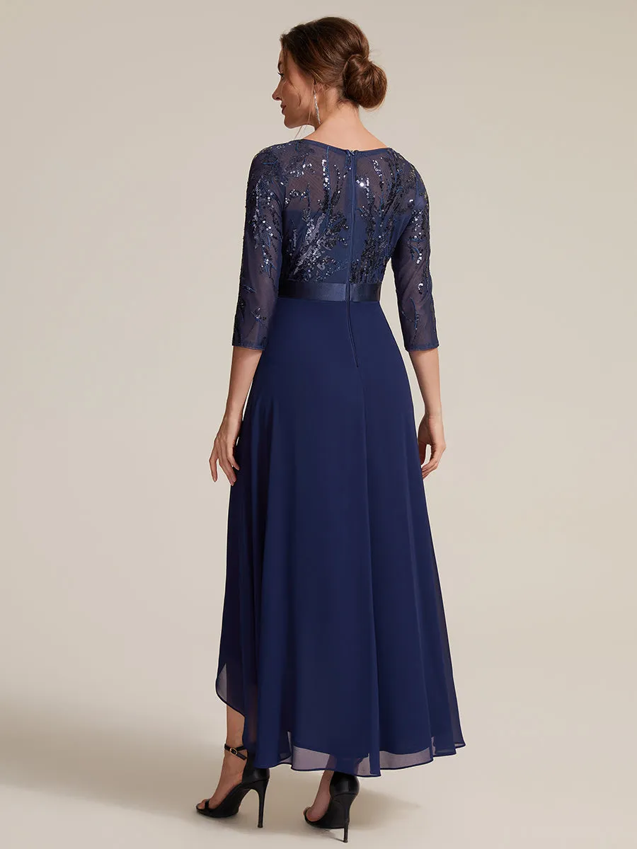 Sequins Long Sleeve Asymmetrical Hem Evening Dress sold by Ever Pretty product image thumbnail 2