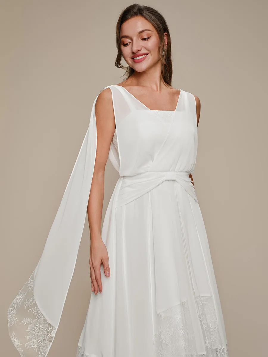 Chiffon Ribbon Sleeveless A-Line Wedding Guest Dress sold by Ever Pretty product image thumbnail 4
