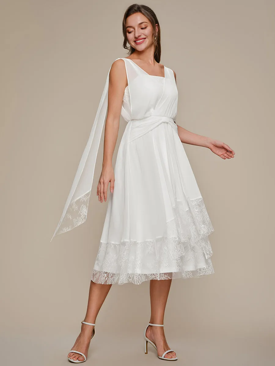 Chiffon Ribbon Sleeveless A-Line Wedding Guest Dress sold by Ever Pretty product image thumbnail 5