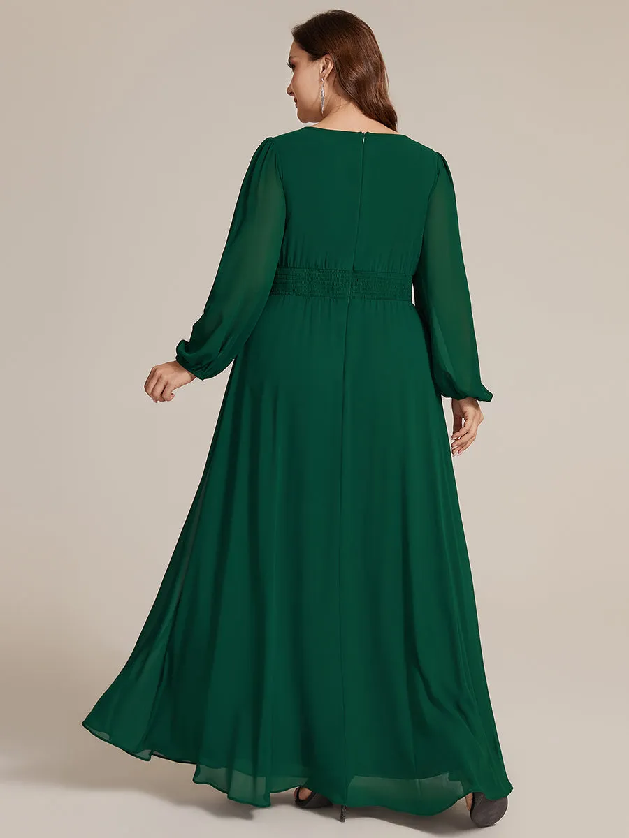 Plus Size Chiffon Puff Sleeve Evening Dress sold by Ever Pretty product image thumbnail 4