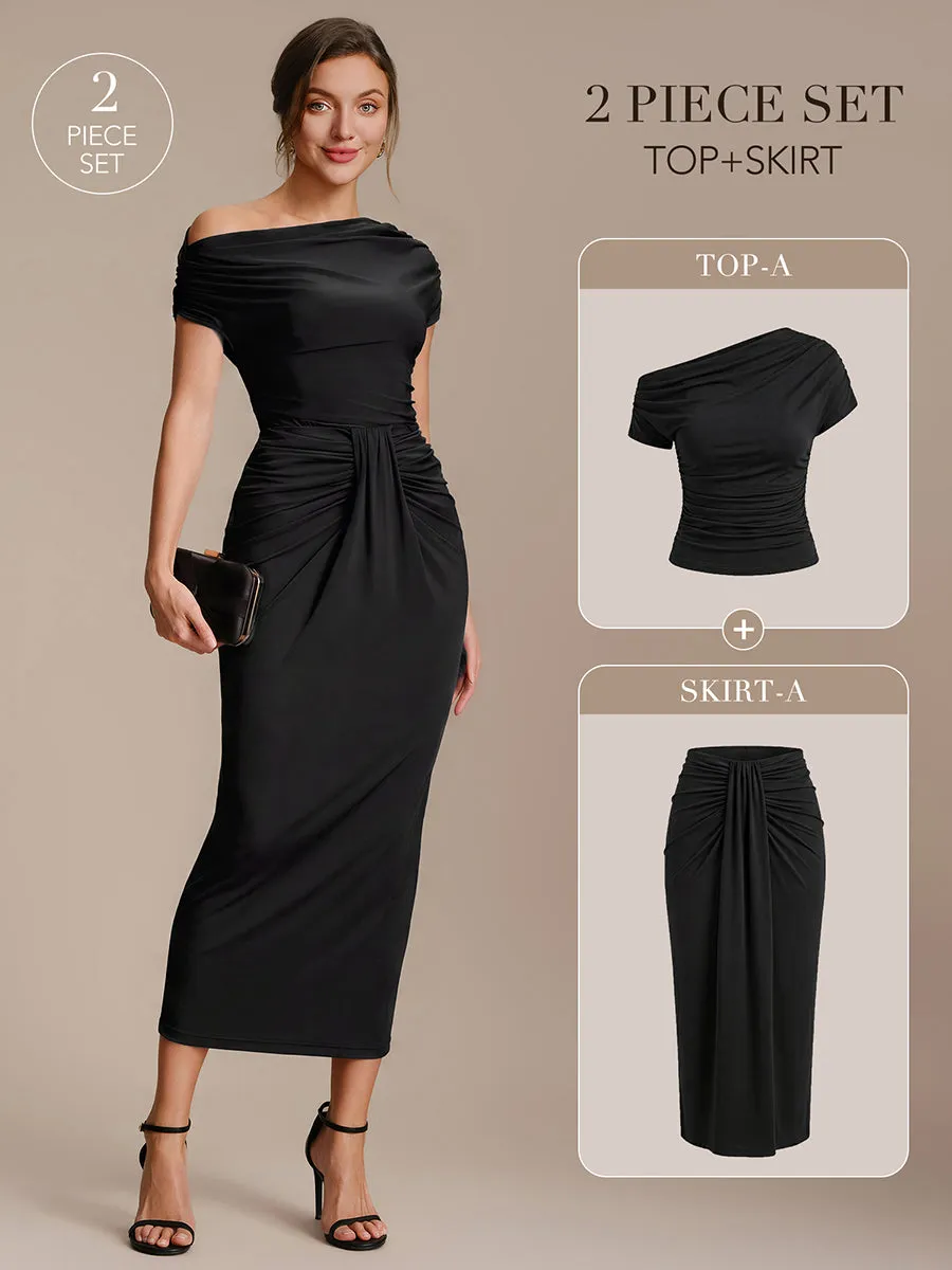 Knit Off-the-shoulder Sleeve Off The Shoulder Tops sold by Ever Pretty product image thumbnail 4