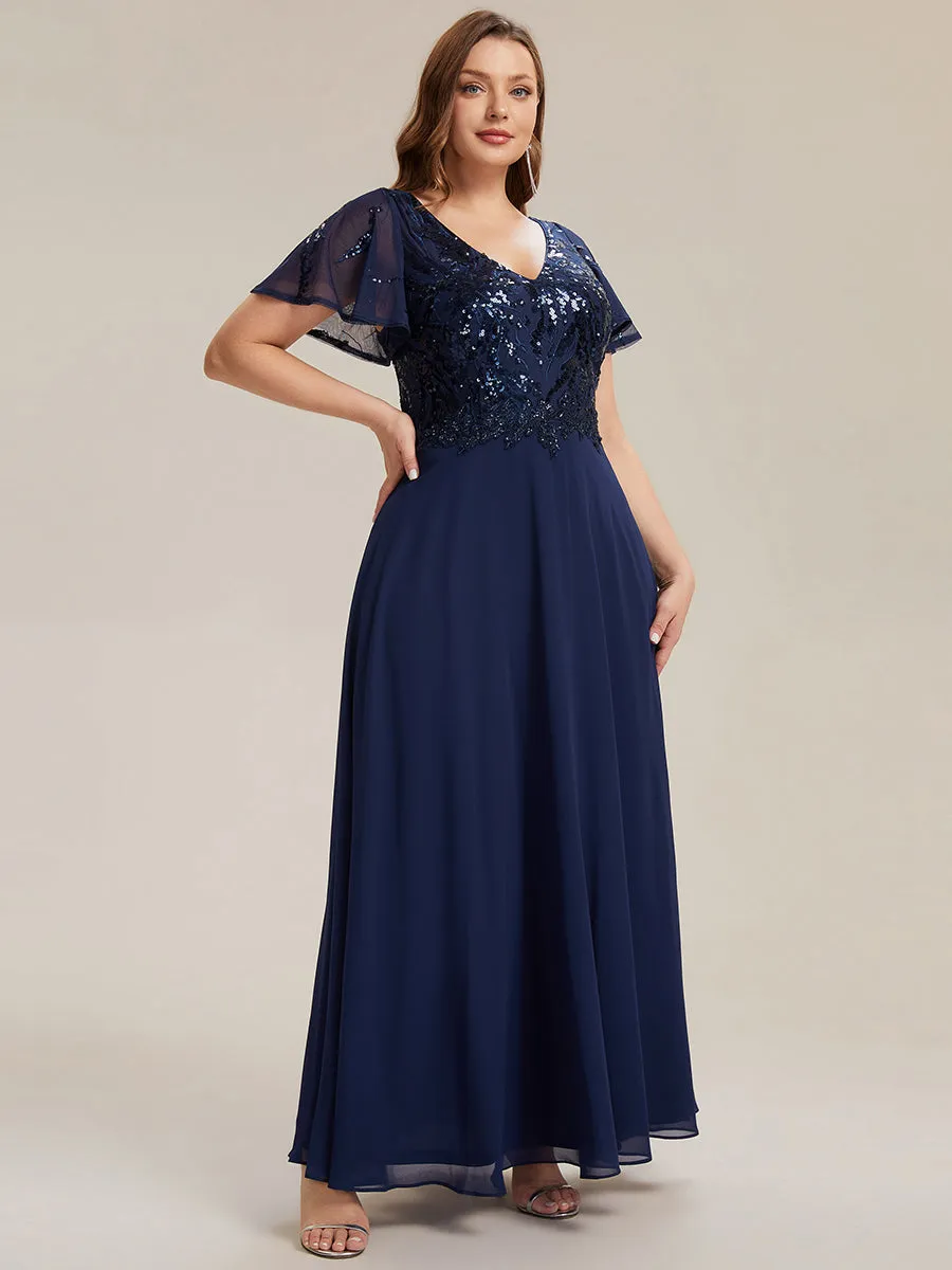 Plus Size Applique Sequin Mother of the Bride Dress sold by Ever Pretty product image thumbnail 3
