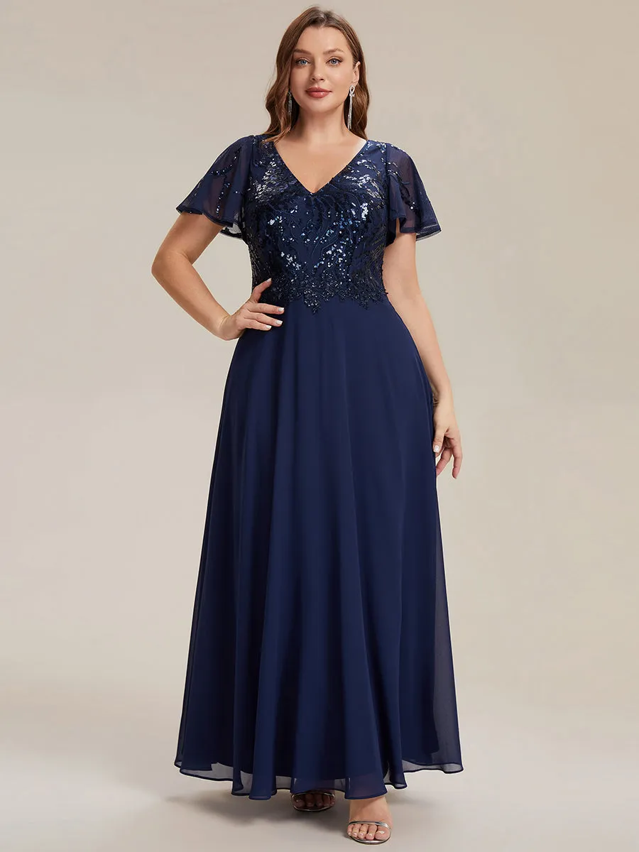 Plus Size Applique Sequin Mother of the Bride Dress sold by Ever Pretty product image thumbnail 4